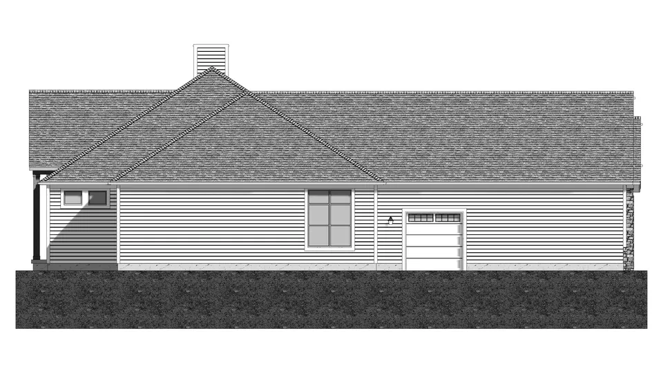 The Brookside house plan, exterior view 4